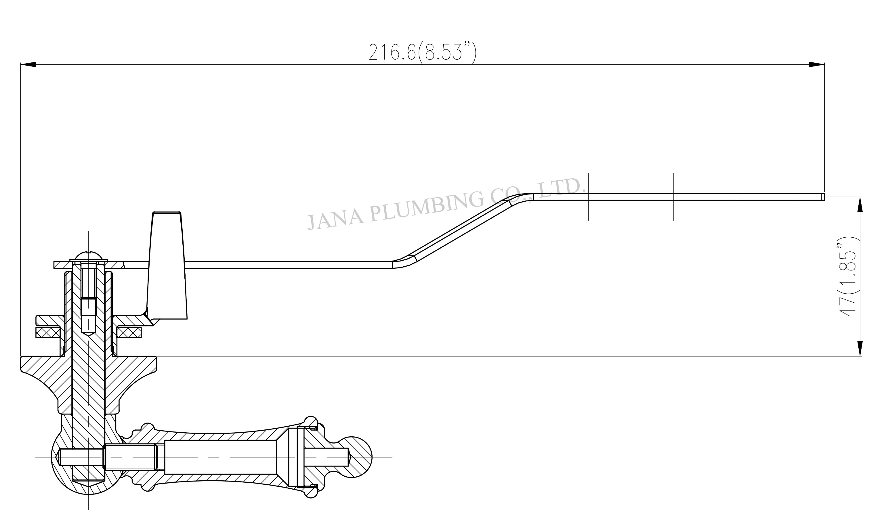JN-2003 Side Mount Tank Lever