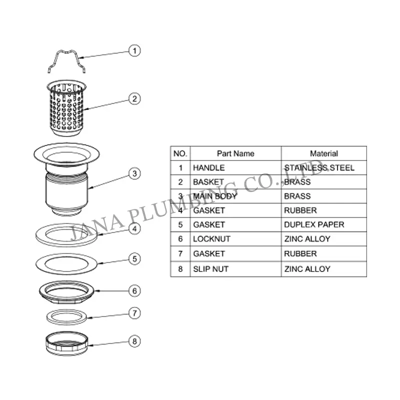 China Deep Junior Duo Basket Strainer JN-1205 Manufacturers, Supplier