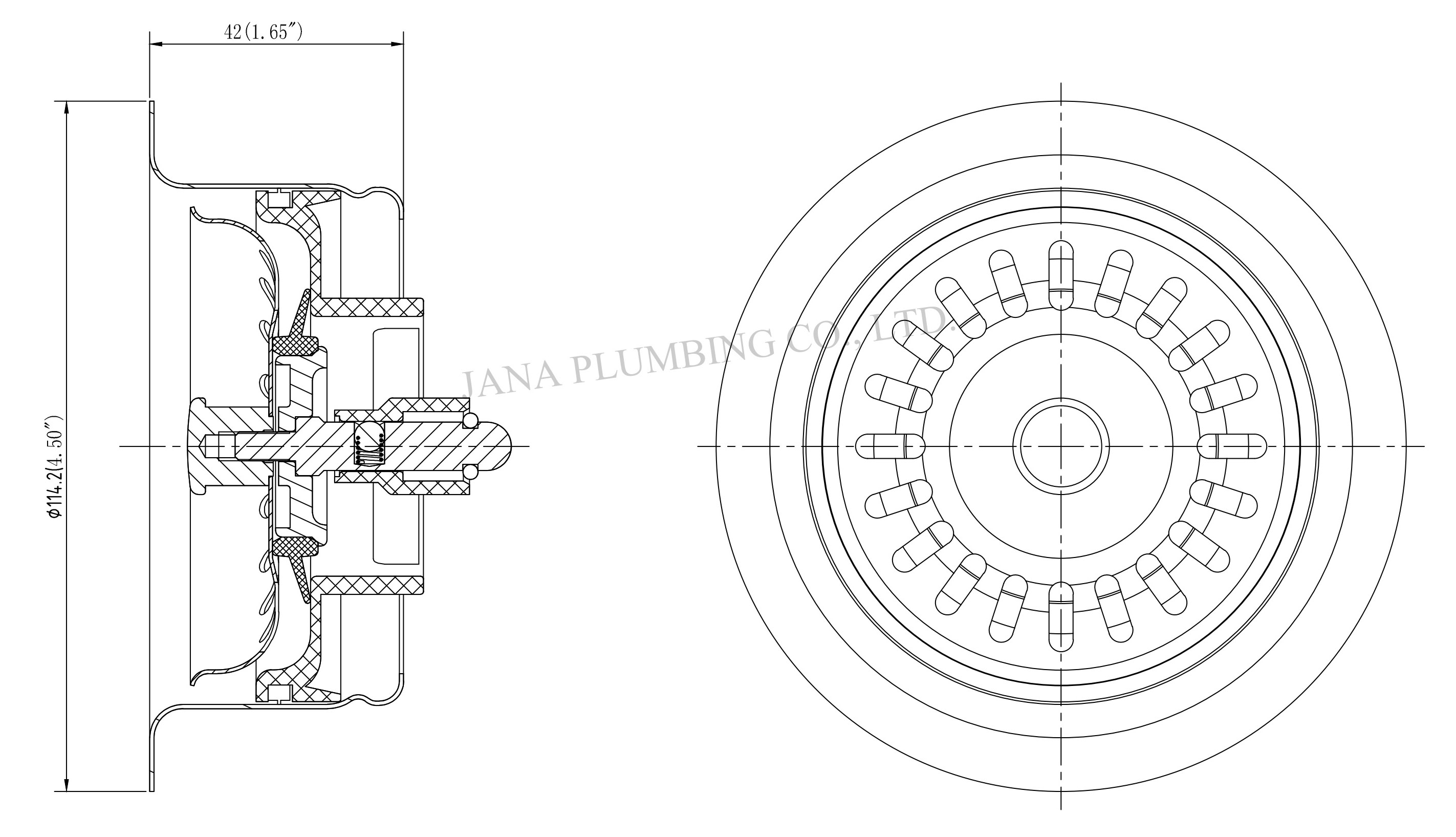 JN-1302 Disposer Flange & Stopper Set