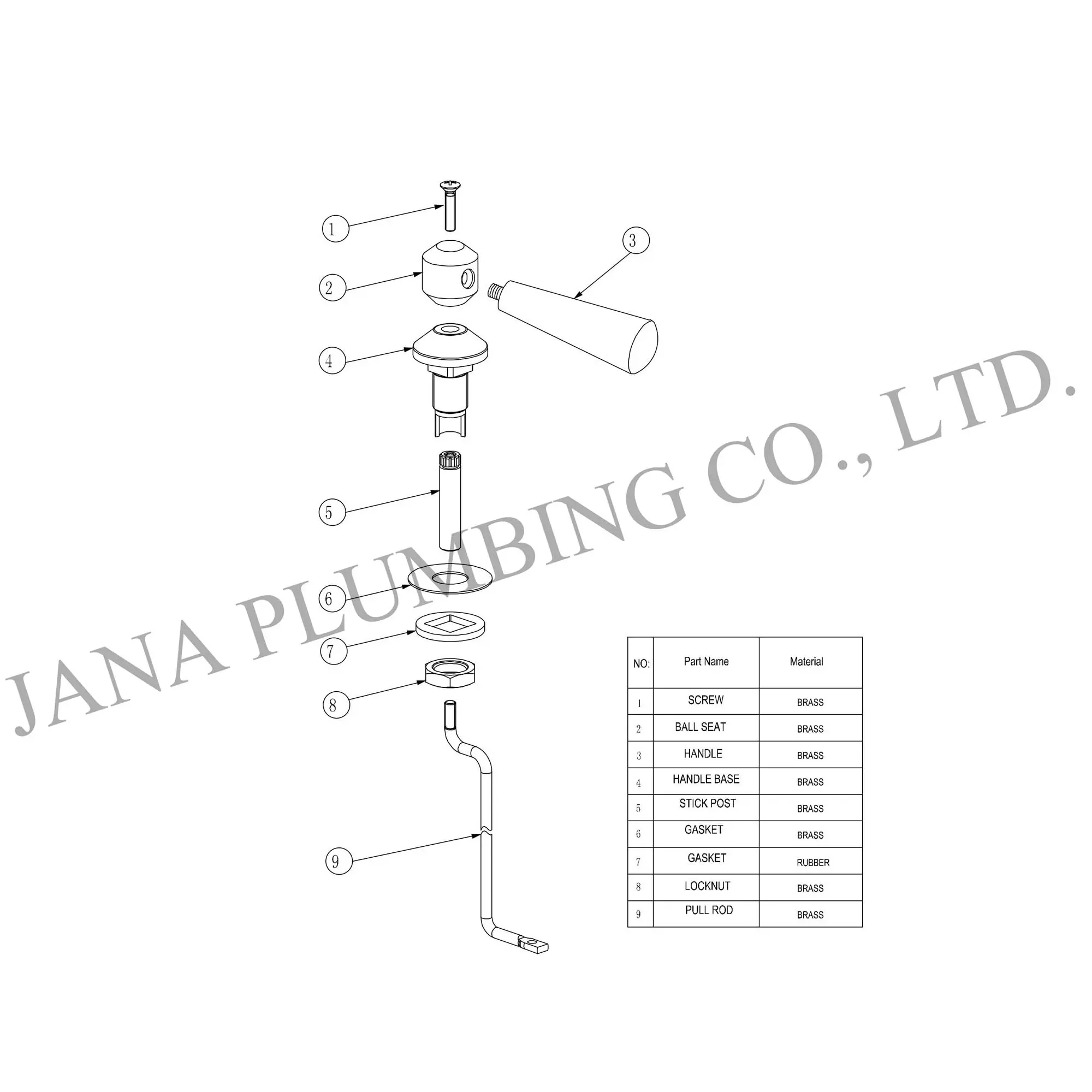 Wholesale Side Mount Tank Lever JN-2010 Manufacturer, Factories