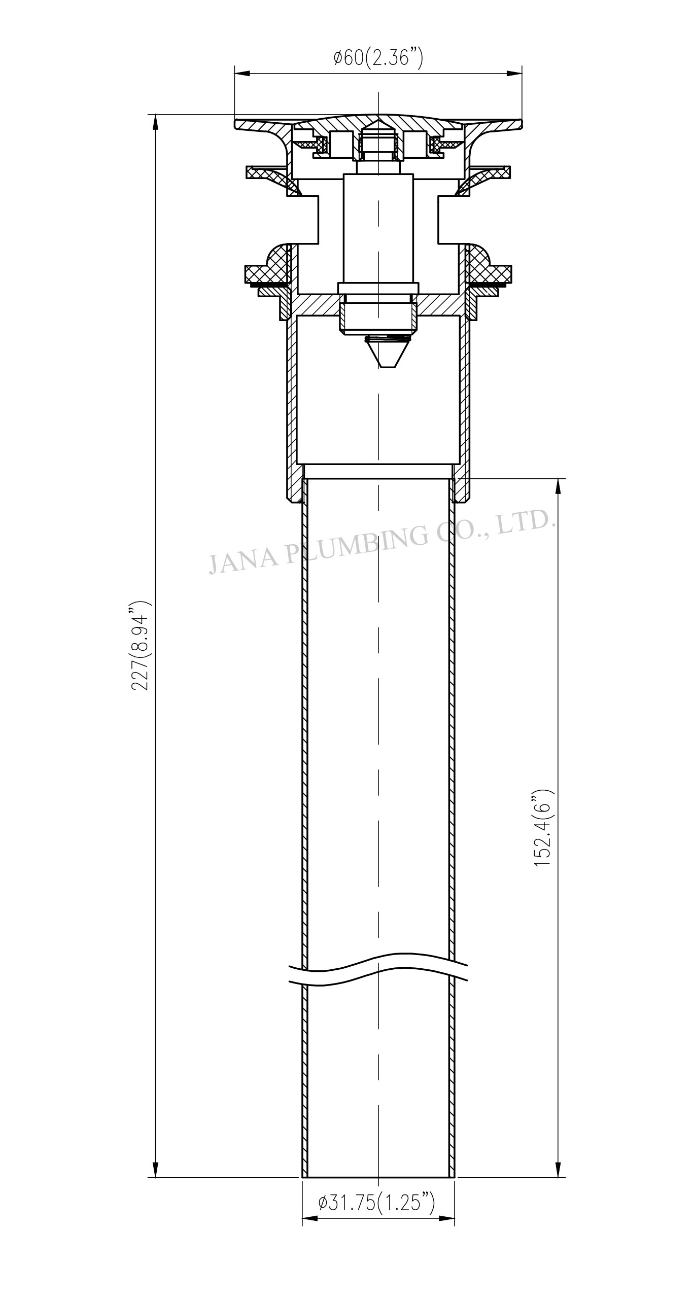 JN-5014-L Brass Pop-up Assembly