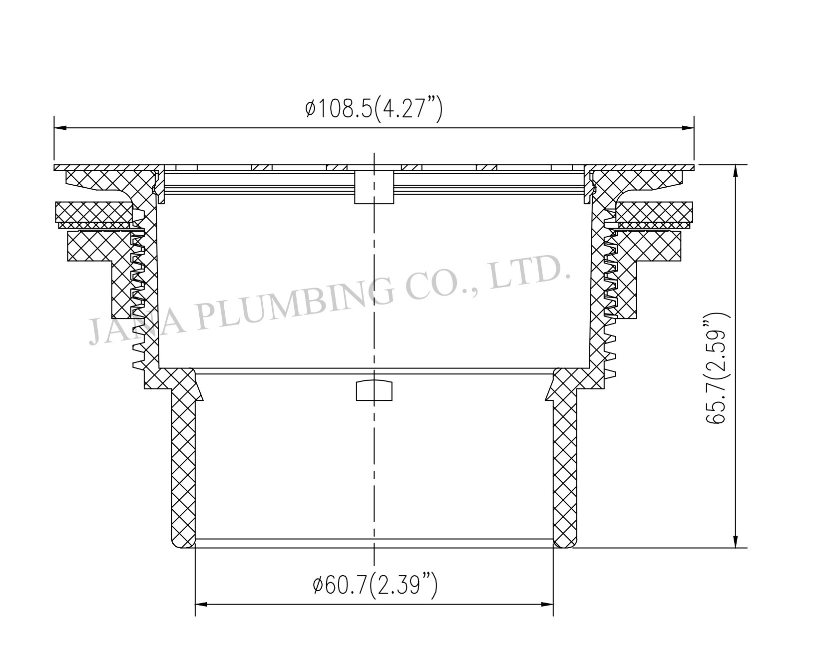 Plastic Shower Drain JN-6307 Construction Features