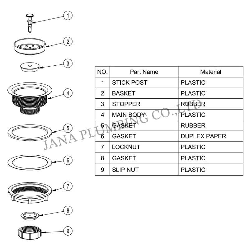 Wholesale Economy Plastic Strainer JN-1008-5-W Manufacturers, Factory