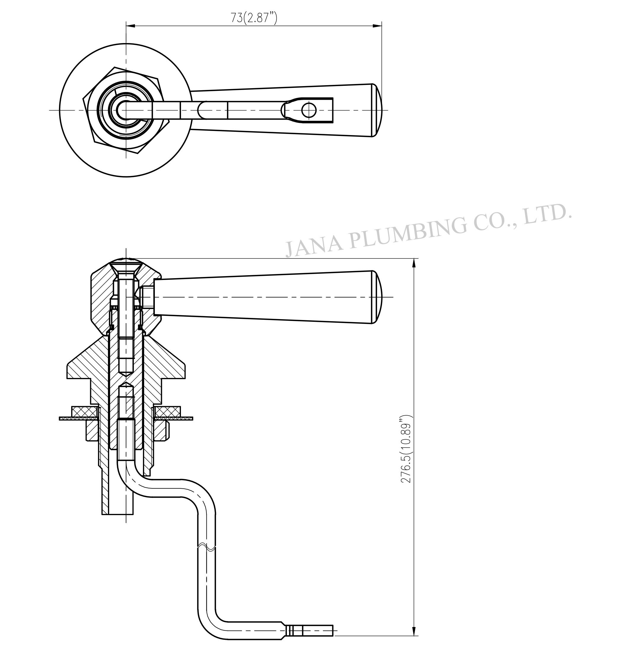 JN-2010 Side Mount Tank Lever