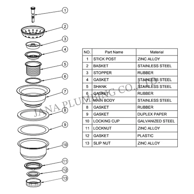 Wholesale Deep Cup Strainer–Stick Post Basket JN-1014 Suppliers, Factory
