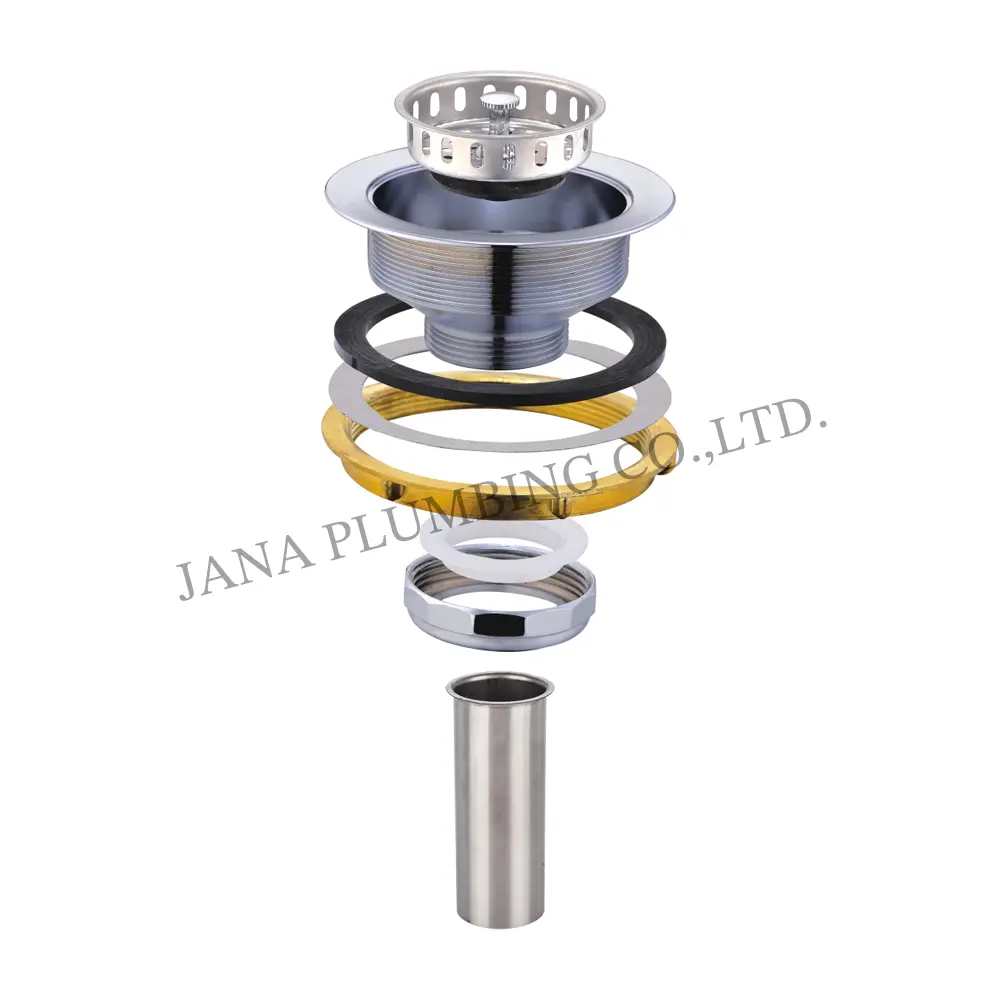 Wholesale Heavy Duty Brass Sink Strainer with tailpiece JN-1001-2-T Manufacturers, Suppliers