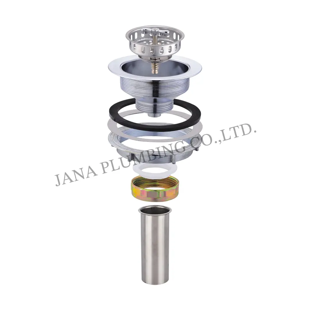 Wholesale Spin & Lock Sink Strainer with tailpiece JN-1003-T Supplier, Factories
