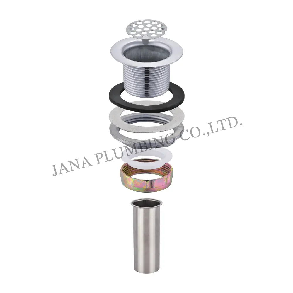 China Flat Top Bar Sink Strainer with tailpiece JN-1202-T Manufacturers, Supplier