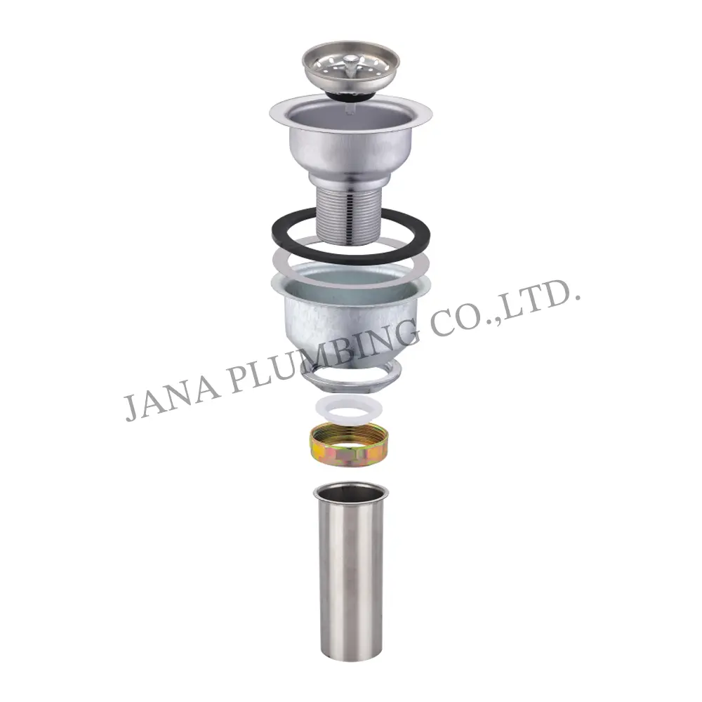 Wholesale Deep Cup Strainer–Stick Post Basket with tailpiece JN-1014-T Manufacturer, Factories