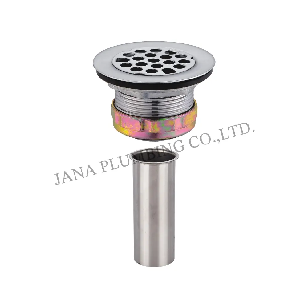 China Flat Top Bar Sink Strainer with tailpiece JN-1202-T Manufacturers, Supplier