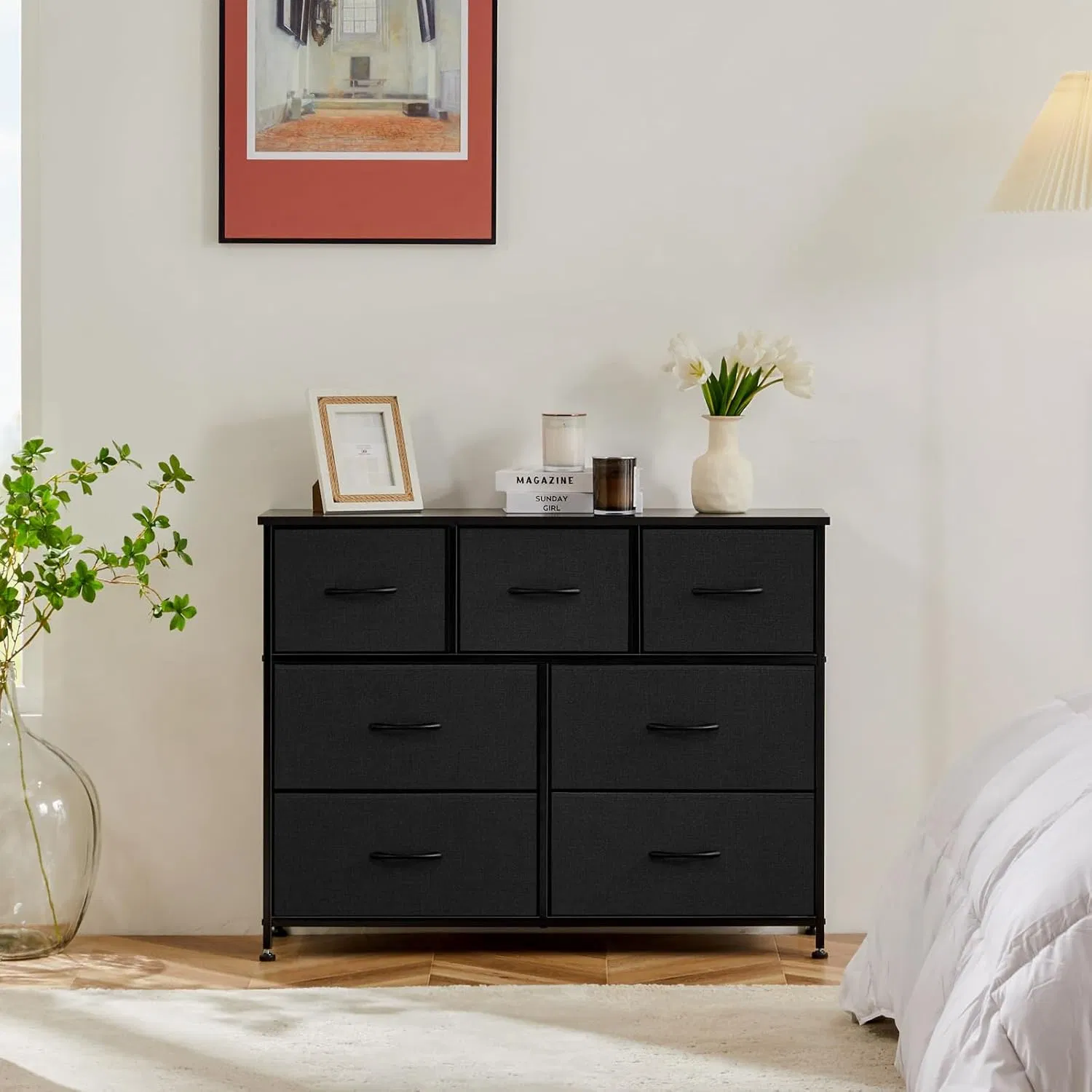 7 Cajonera de tela para dormitorio hogar