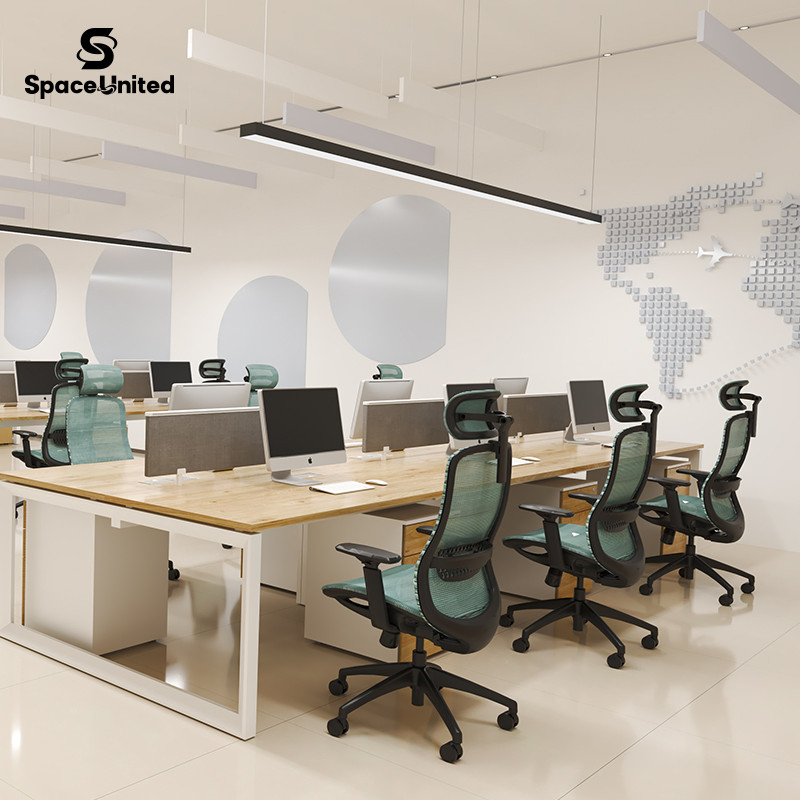Silla de oficina ejecutiva de malla ajustable en altura y giratoria de Spaceunited Foshan