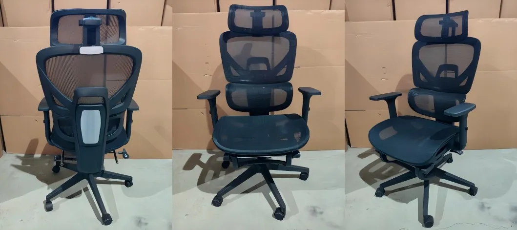 2026 Silla de oficina ergonómica de malla alta y cómoda con reposacabezas