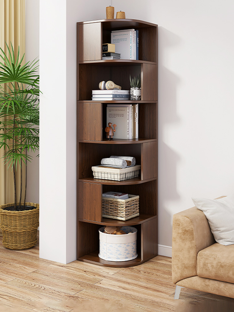 Estantería de almacenamiento de madera personalizada, moderna y lujosa para sala de estar, biblioteca de madera, estantería giratoria