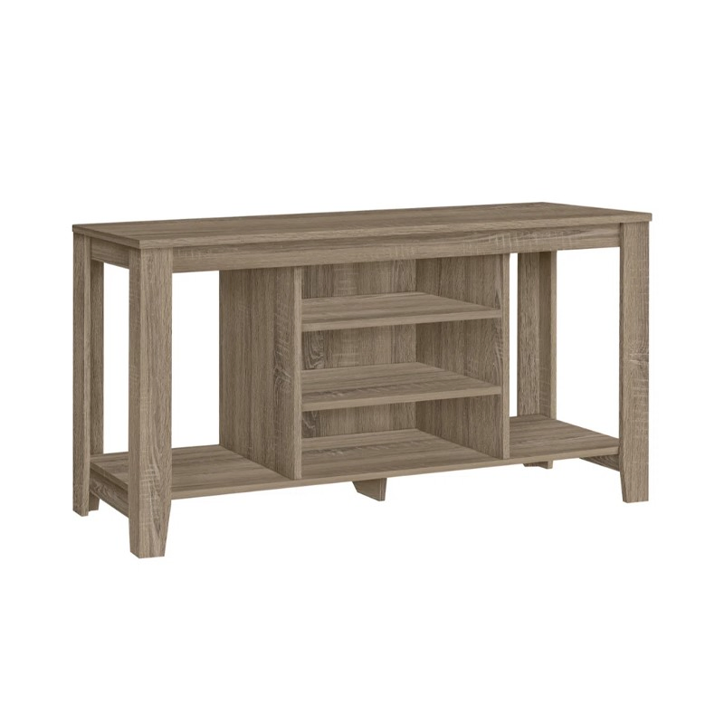 Centro de entretenimiento de madera elegante para televisores y dispositivos multimedia