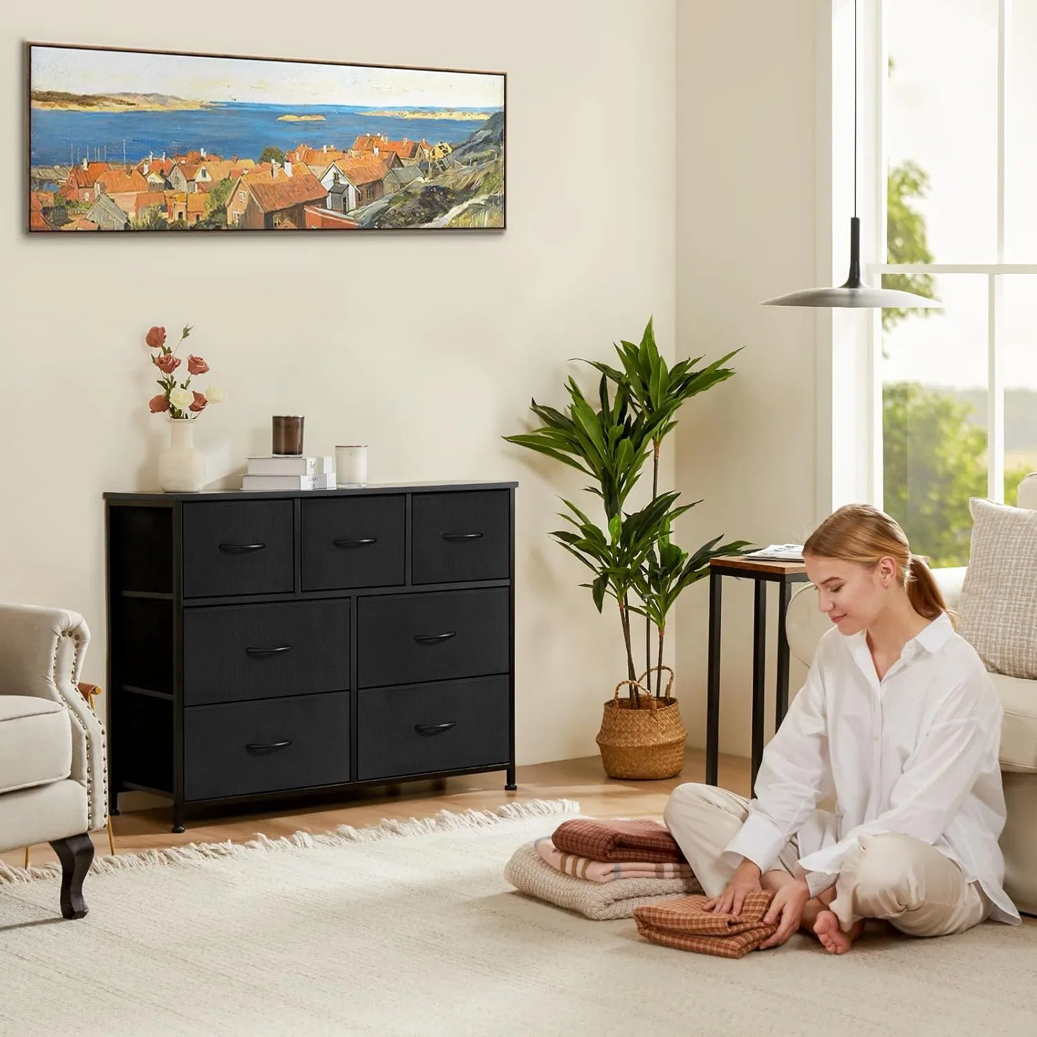 7 Cajonera de tela para dormitorio hogar