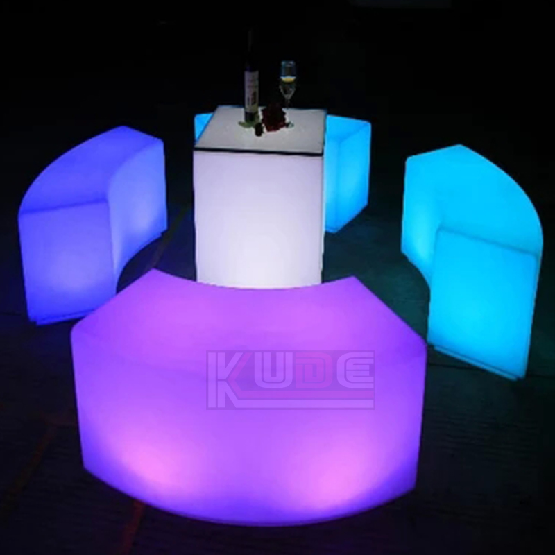 Silla de banquete luminosa taburete de bar con cambio de color