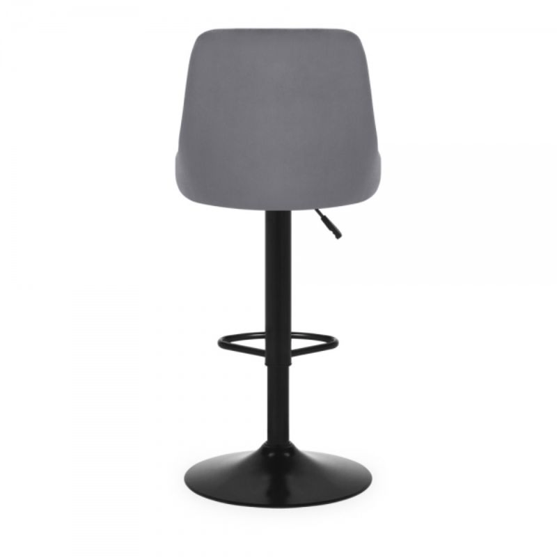 Taburete de bar de lujo para cocina con altura ajustable, tapizado en terciopelo y con reposabrazos