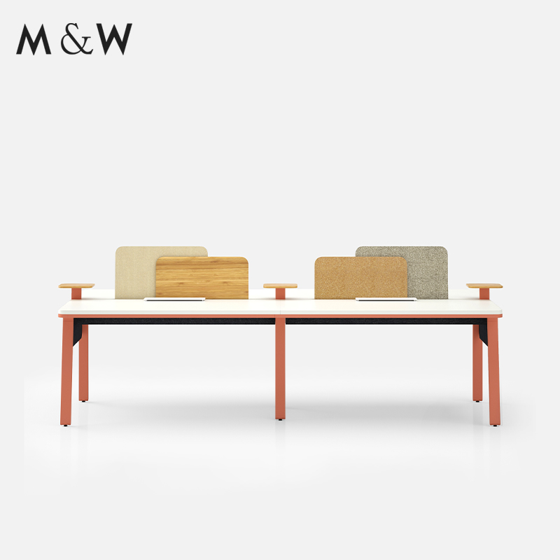 M&W Personal Volta Estación de Diseño Moderna Espacio Abierto 4 Oficina Escritorio de Empresa