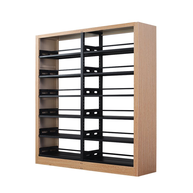 Muebles de biblioteca económicos y de alta calidad, estantería portátil de acero doble para biblioteca