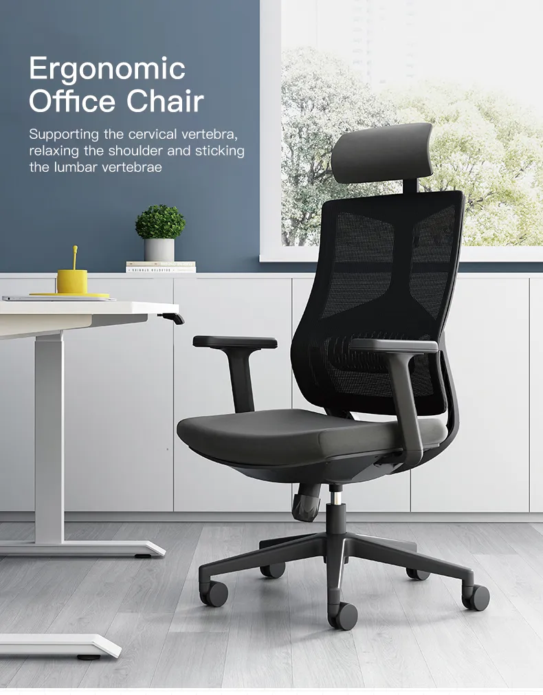 Silla ejecutiva giratoria de malla para oficina, mobiliario de oficina