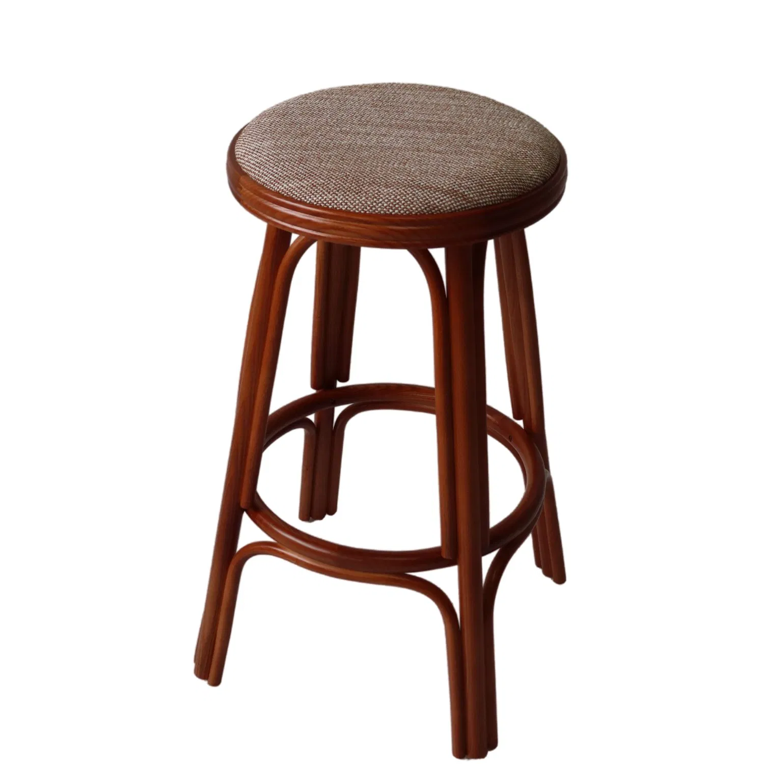 Taburete de bar de madera maciza contemporáneo con estética moderna silla de restaurante