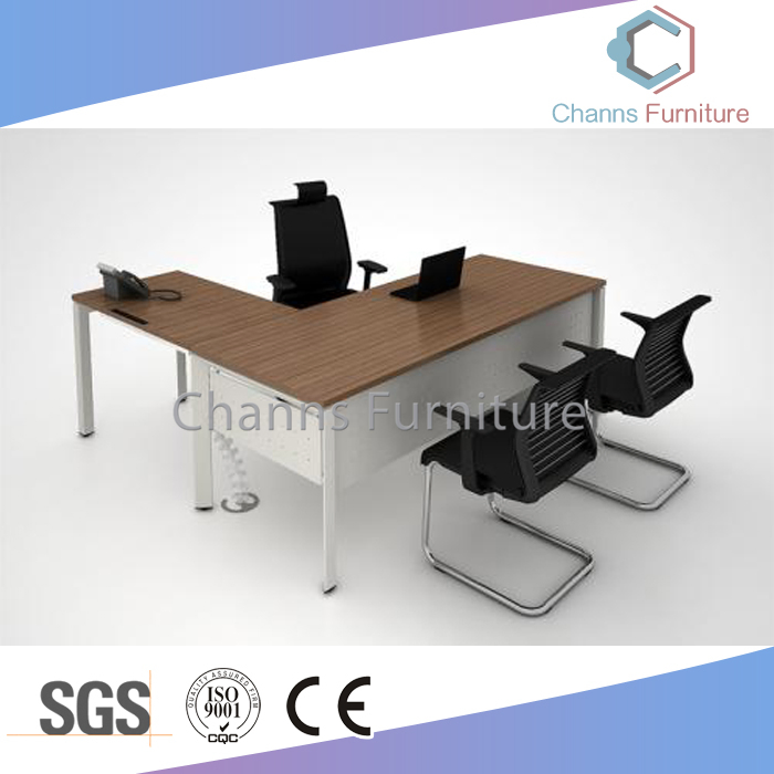 Muebles Modernos 2m Mesa de Oficina en Forma de L de Metal Escritorio Ejecutivo (CAS-ED31450)