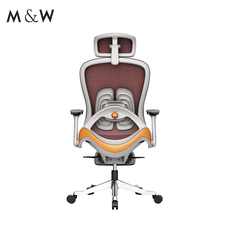 Silla de oficina ejecutiva ergonómica ajustable con malla y giro de M&W Factory Furniture
