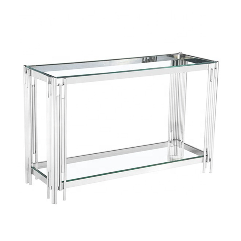 Mesa de consola, pasillo, entrada, mesa larga, mesa lateral, mesa de hierro gris