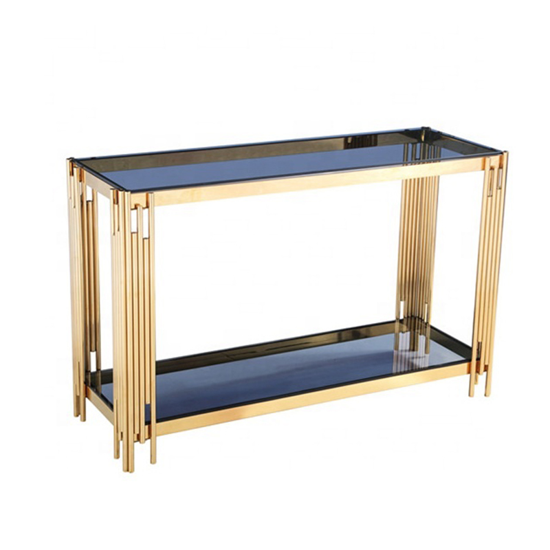 Mesa de consola, pasillo, entrada, mesa larga, mesa lateral, mesa de hierro gris