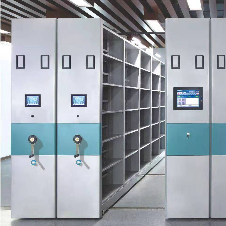 Estante móvil de acero moderno para estanterías de calidad en el diseño de bibliotecas