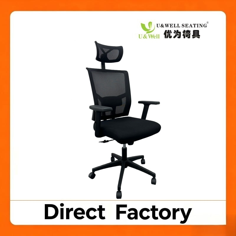 ISO9001 Silla de oficina ergonómica ajustable en altura de tela con respaldo de malla para juegos de Foshan