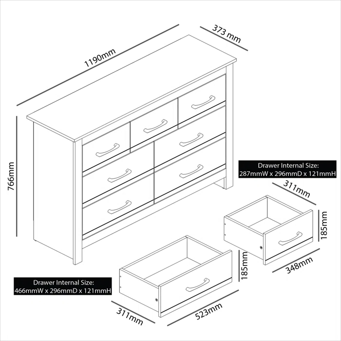 Mueble de almacenamiento de madera de alta calidad, cómoda funcional blanca con cajones