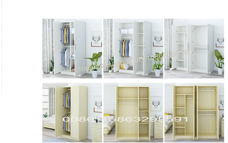 Armario de madera a precio económico con dos, tres o cuatro puertas para muebles de hogar