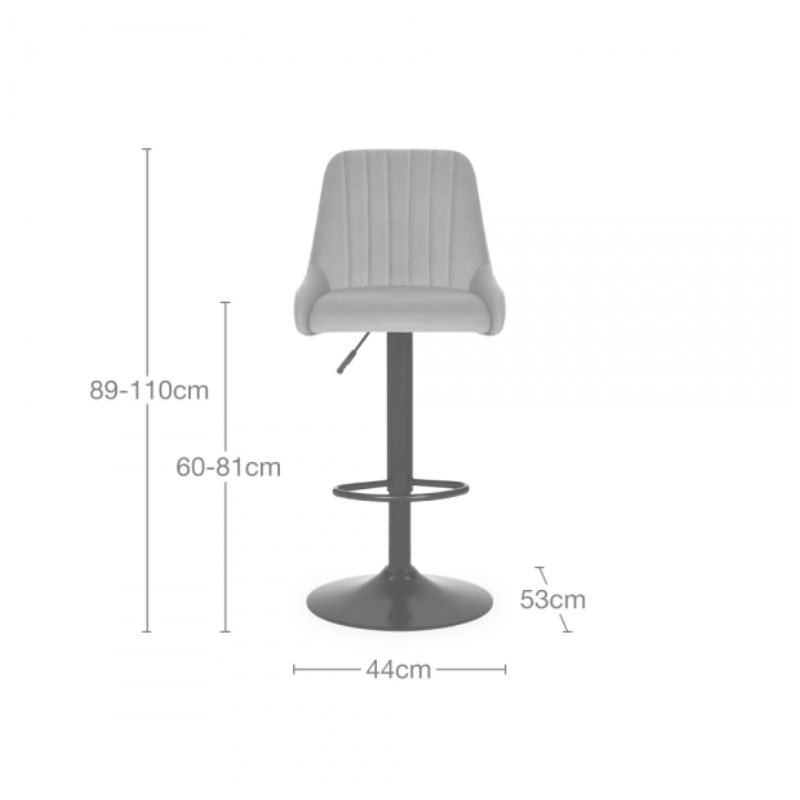 Taburete de bar de lujo para cocina con altura ajustable, tapizado en terciopelo y con reposabrazos