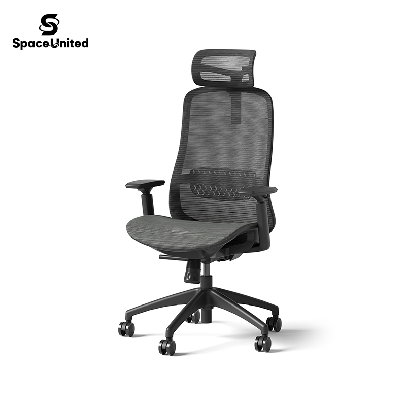 Silla de oficina ejecutiva de malla ajustable en altura y giratoria de Spaceunited Foshan