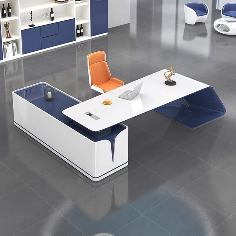 Muebles de oficina Escritorio de lujo de oficina Escritorio ejecutivo de MDF para jefe