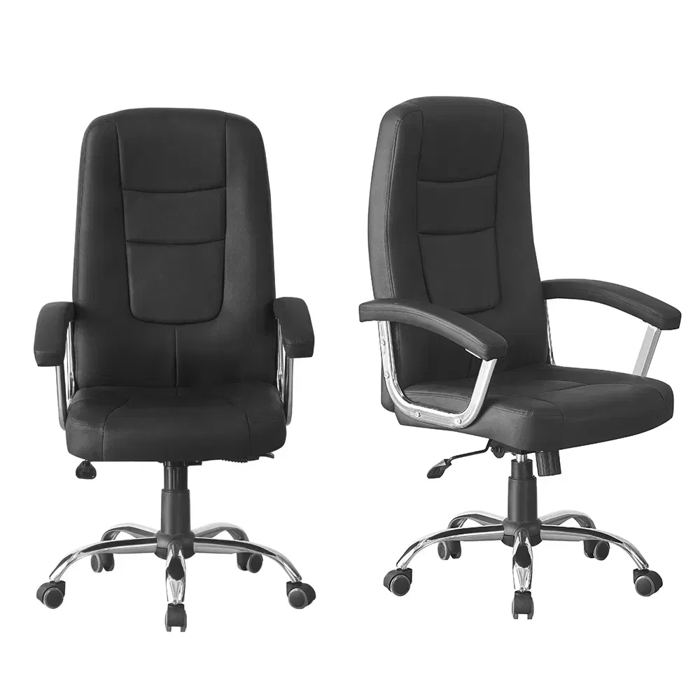 2025 Silla de Oficina Ergonómica de Cuero PU con Respaldo Medio y Giratoria para Jefe