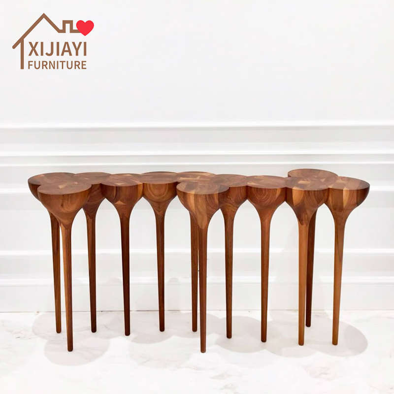 Mesa de consola moderna de madera maciza Xijiayi para villa y vestíbulo de hotel