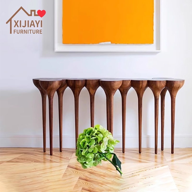 Mesa de consola moderna de madera maciza Xijiayi para villa y vestíbulo de hotel