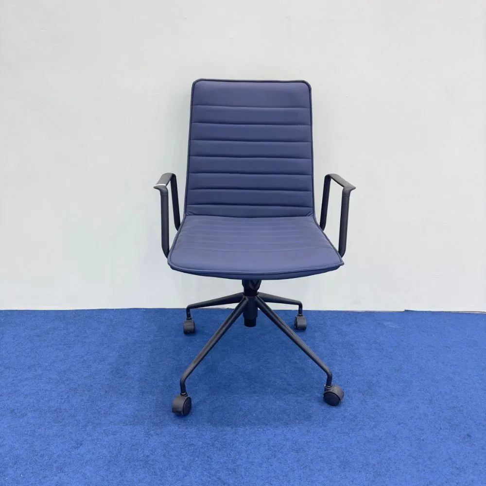 Silla de oficina ergonómica PU gris