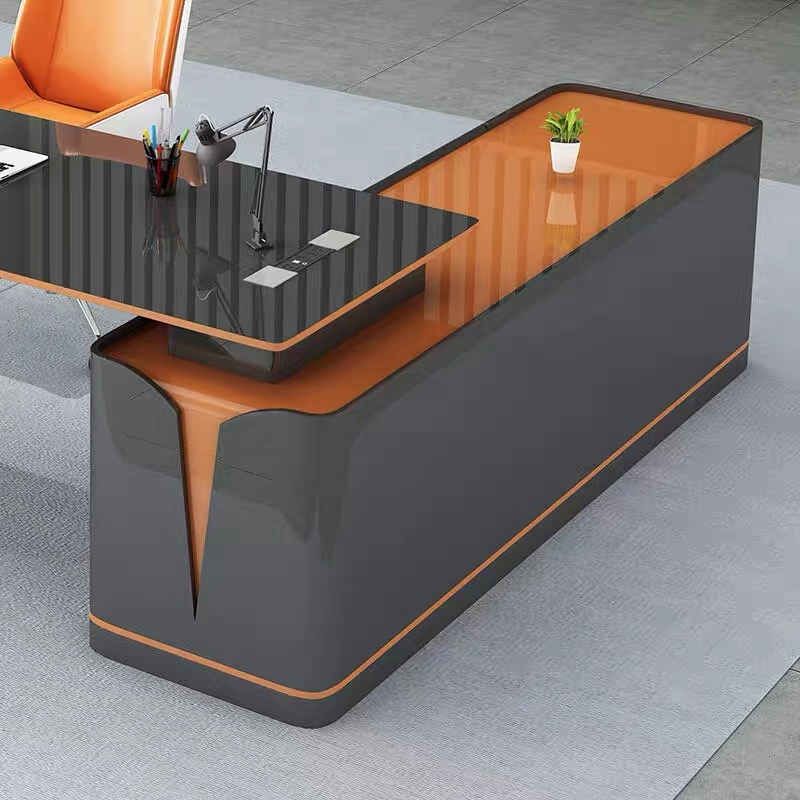 Muebles de oficina Escritorio de lujo de oficina Escritorio ejecutivo de MDF para jefe