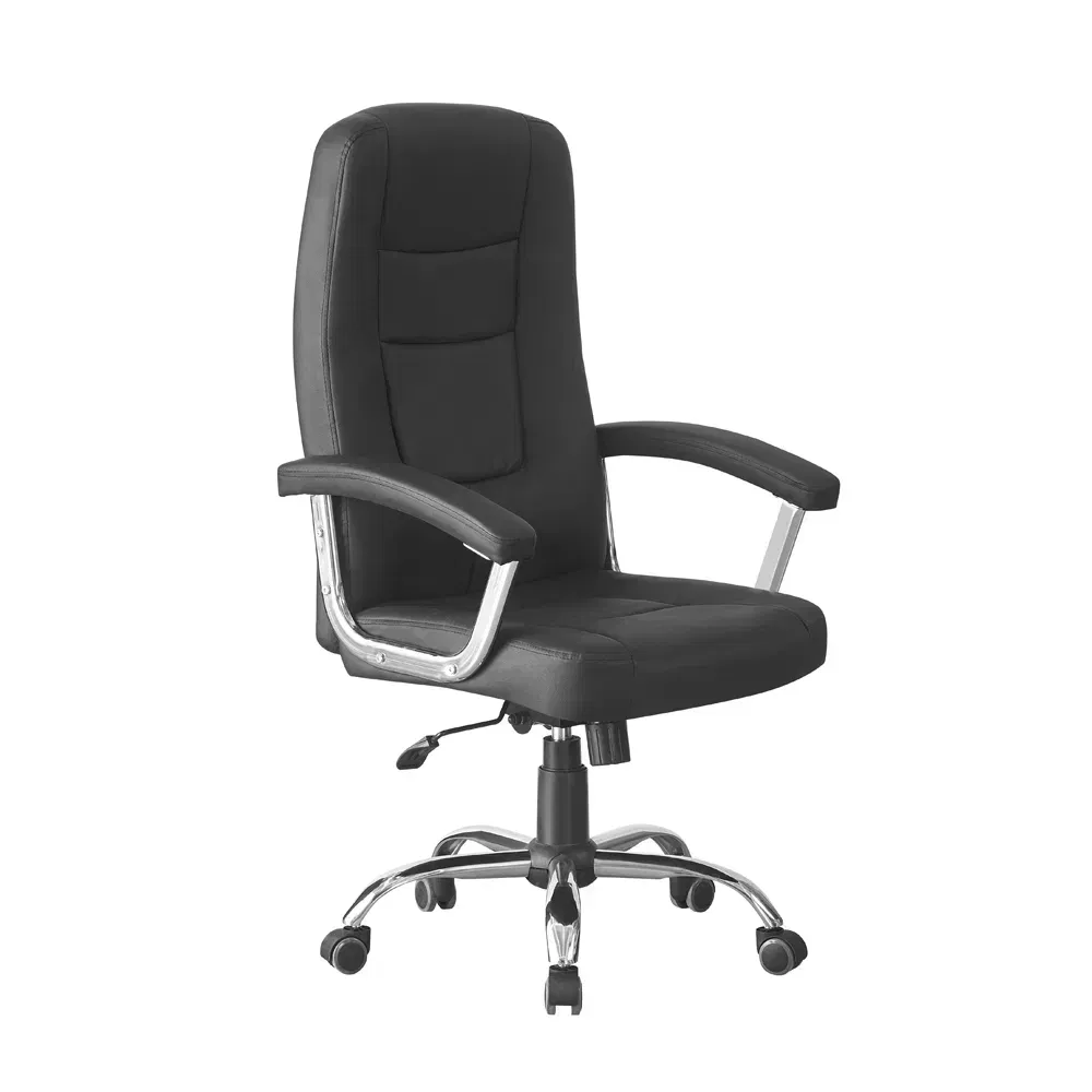 2025 Silla de Oficina Ergonómica de Cuero PU con Respaldo Medio y Giratoria para Jefe