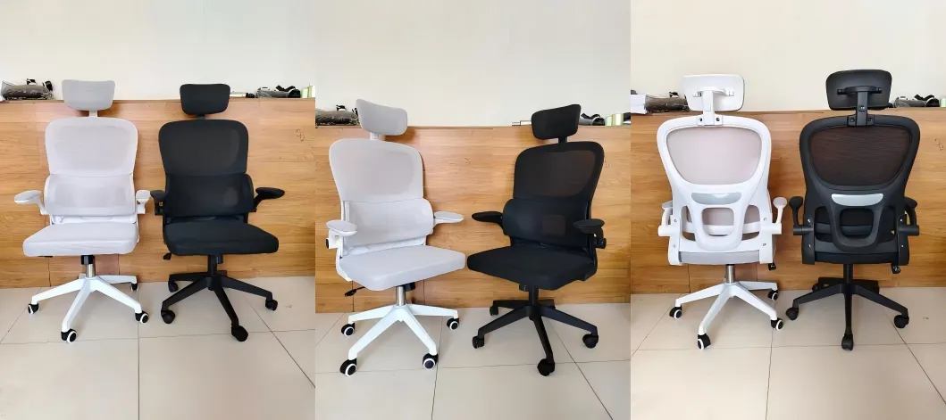 2026 Silla de oficina ergonómica de malla alta y cómoda con reposacabezas