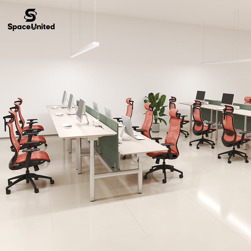 Silla de oficina ejecutiva de malla ajustable en altura y giratoria de Spaceunited Foshan