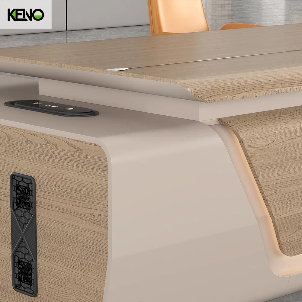 5% fuera Tiempo Limitado CEO Lujo PVC Laminado Moderno Pesado Mueble de Oficina Gerente Computadora Escritorio Ejecutivo de Madera
