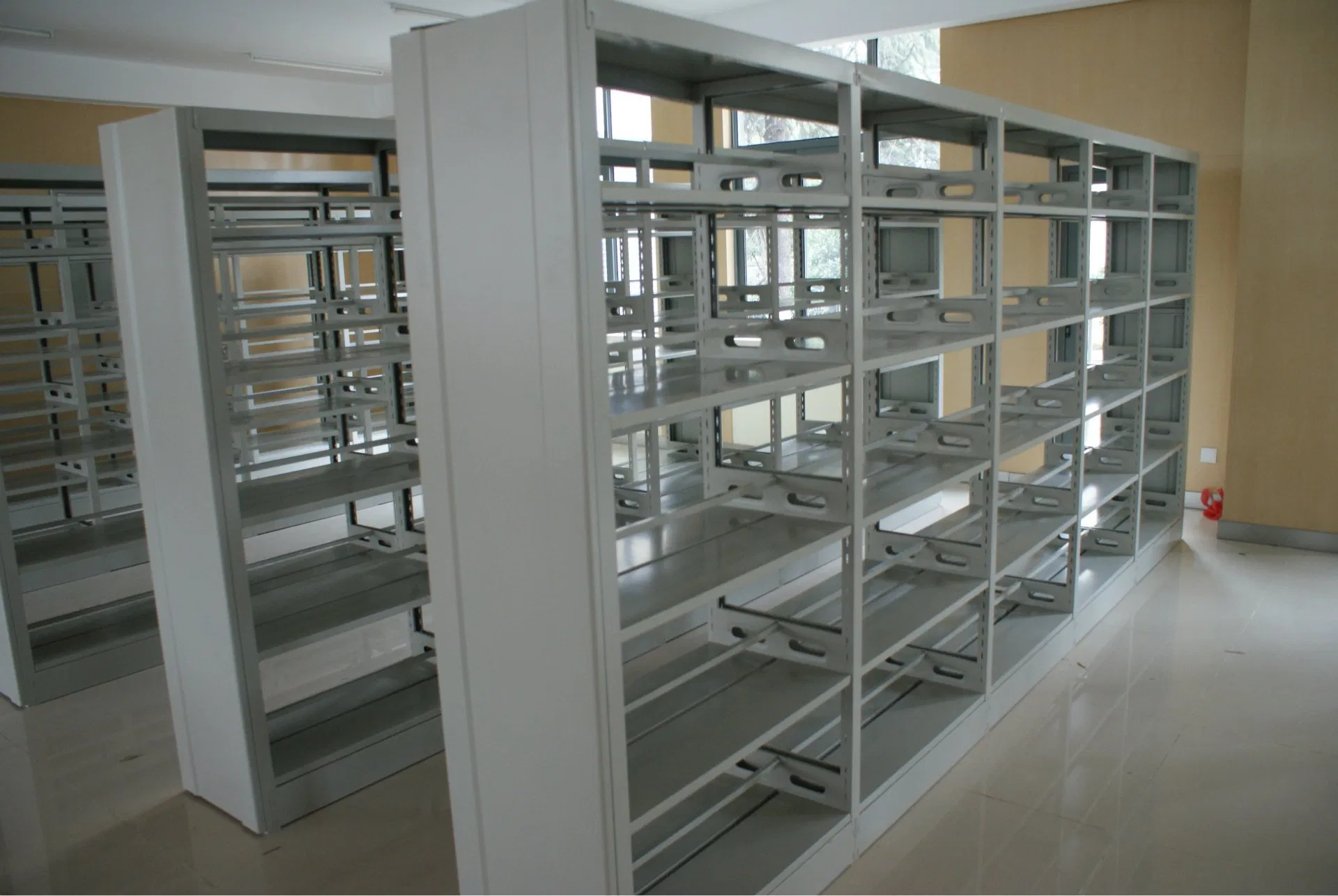 Muebles escolares de buena calidad estanterías de metal de doble cara biblioteca estantería de metal
