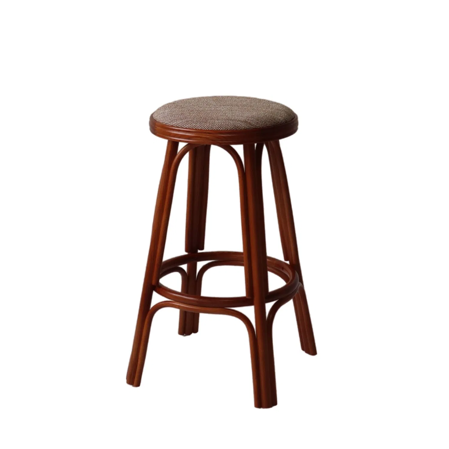 Taburete de bar de madera maciza contemporáneo con estética moderna silla de restaurante