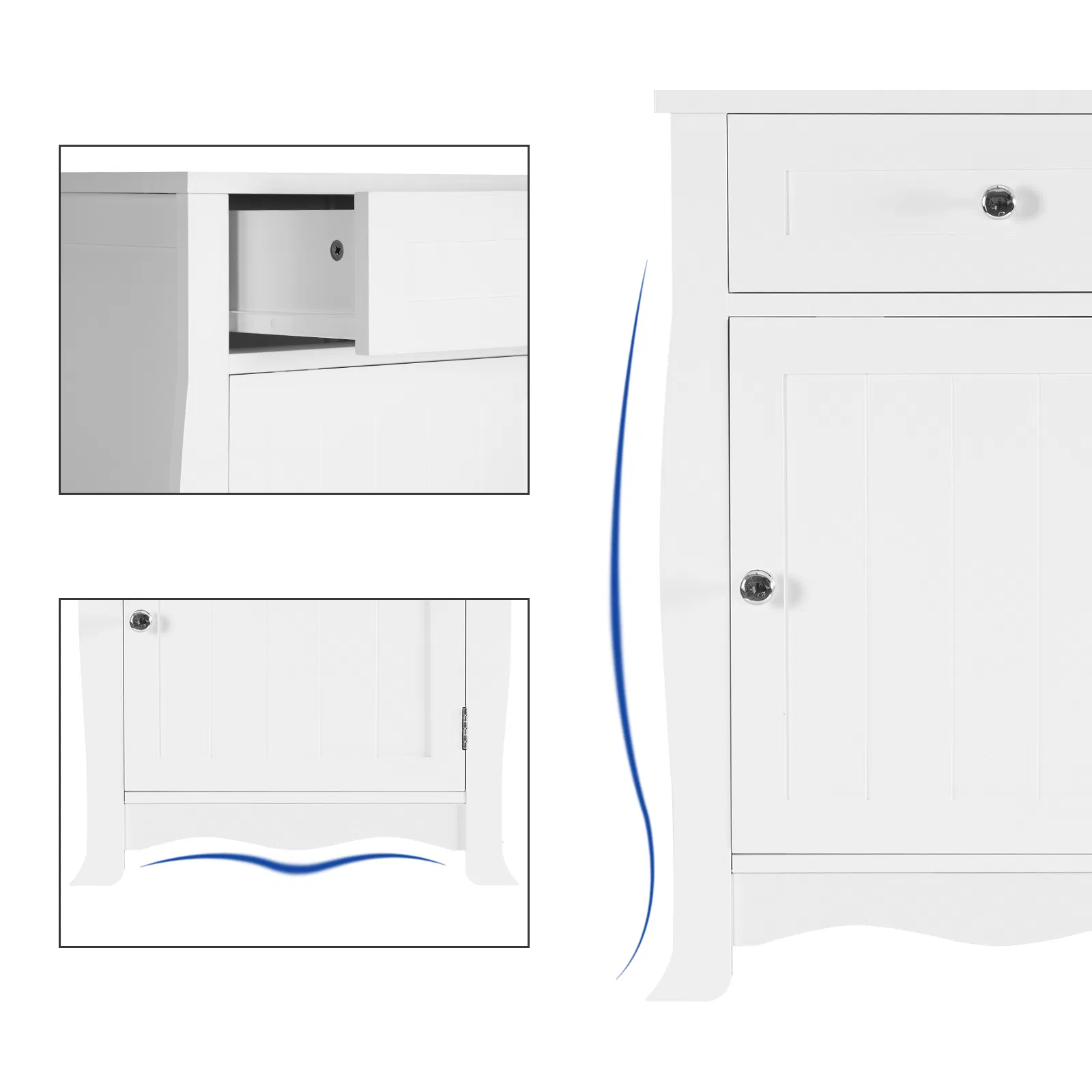 Gabinete de almacenamiento de madera moderno OEM/ODM, mesa de noche simple, cómoda para vestir, ecológica, duradera, apartamento, dormitorio