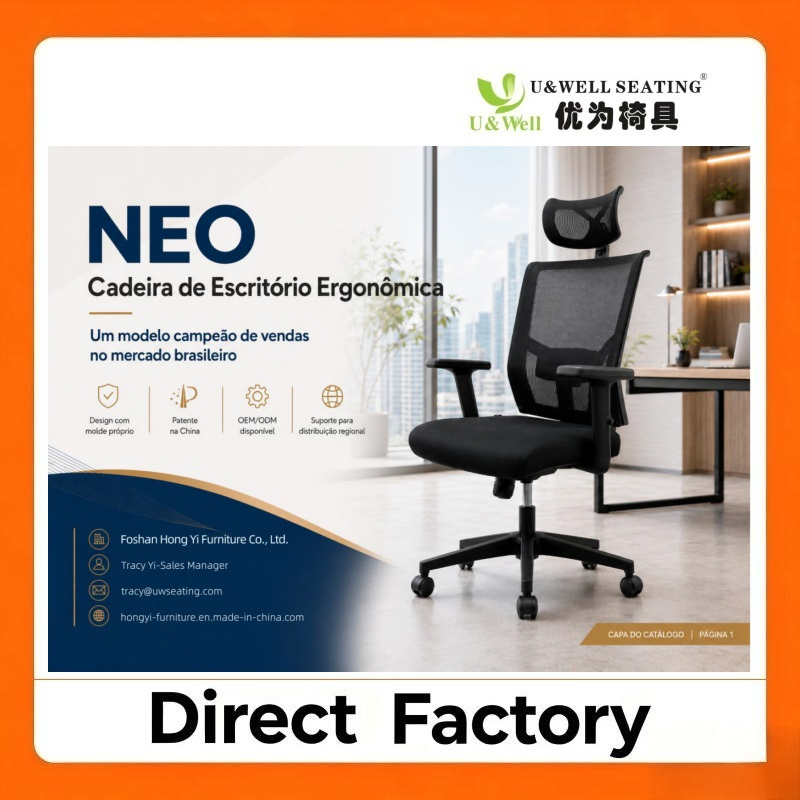 ISO9001 Silla de oficina ergonómica ajustable en altura de tela con respaldo de malla para juegos de Foshan